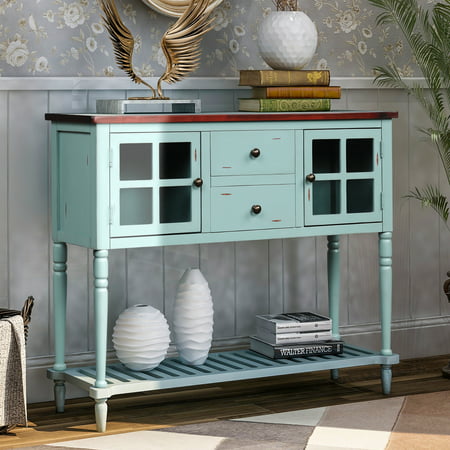 Buffet Sideboard Console Table Desk w/ Drawer Bottom Shelf For Entryway Kitchen
